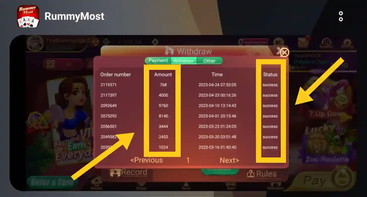 Rummy Most Apk Payment Proof - Top Rummy App List